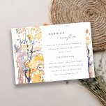 Carte D'accompagnement Rustic Pastel Autumn Paysage Réception de mariage<br><div class="desc">Pour toute autre personnalisation ou tout autre élément correspondant,  n'hésitez pas à me contacter à l'adresse yellowfebstudio@gmail.com</div>