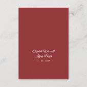 Carte D'accompagnement Rustic Pine Berries Winter Christmas Wedding (Dos)