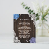 Carte D'accompagnement Rustic Purple and Blue Floral Enclosure Card (Debout devant)