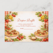 Carte D'accompagnement Rustic Red Gingham Little Meatball Diapper Raffle (Devant)