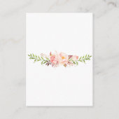 Carte D'accompagnement Rustic Rose Blush Florom Détails du Mariage (Dos)