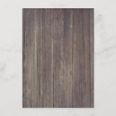 Carte D'accompagnement Rustic Rose Floral Mariage Information Invité (Dos)