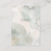 Carte D'accompagnement Rustic Sage Green, rose Floral Arch Mariage Détail (Dos)