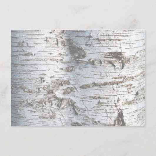 Carte D'accompagnement Rustic Silver Birch Tree Mariage détails (Dos)