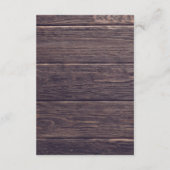 Carte D'accompagnement Rustic Silver & Purple Floral Détails Mariage Enc (Dos)