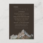 Carte D'accompagnement Rustic Snowy Mountain Landscape Watercolor Wedding (Devant)