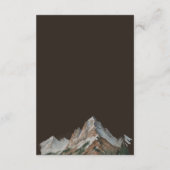 Carte D'accompagnement Rustic Snowy Mountain Landscape Watercolor Wedding (Dos)