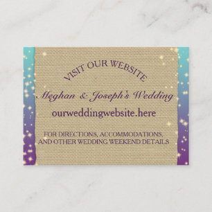 Carte D'accompagnement Rustic Sparkle Ombre - Informations Mariages Insér