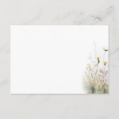 Carte D'accompagnement Rustic Summer Field Fleur sauvage Détails (Dos)