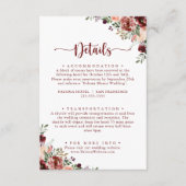 Carte D'accompagnement Rustic Summer Floral Calligraphie Détails du Maria (Devant)