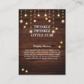 Carte D'accompagnement Rustic Twinkle Twinkle Little Star Baby shower (Devant)