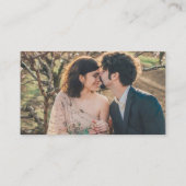 Carte D'accompagnement Rustic two photos Wedding budget RSVP (Dos)