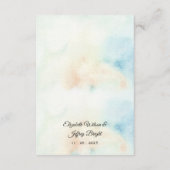 Carte D'accompagnement Rustic Watercolor Mountains Lake Mariage d'hiver (Dos)