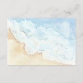 Carte D'accompagnement Rustic Watercolor Ocean Sea Summer Beach Wedding (Dos)