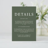 Carte D'accompagnement Rustic Watercolor Wild Fern Détails du Mariage (Debout devant)