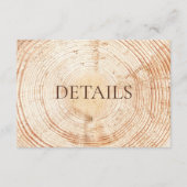 Carte D'accompagnement Rustic Wedding Woodland Details QR code Template (Devant)