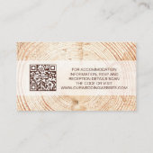Carte D'accompagnement Rustic Wedding Woodland Details QR code Template (Dos)