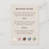 Carte D'accompagnement Rustic Western Ranch Mariage Attire (Devant)