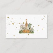 Carte D'accompagnement Rustic wild animals alpaca llama Thank You (Dos)