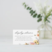 Carte D'accompagnement Rustic Wildflower and Bee Bridal Display Shower (Debout devant)