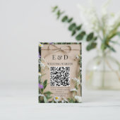 Carte D'accompagnement Rustic Wildflower Botanical Kraft Wedding (Debout devant)