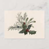 Carte D'accompagnement Rustic Winter Berries & Pine Creative Détails (Dos)