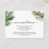 Carte D'accompagnement Rustic Winter Berry Pine Mariage de verdure (Devant)
