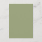 Carte D'accompagnement Rustic Winter Berry Pine Mariage de verdure (Dos)