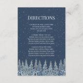 Carte D'accompagnement Rustic Winter Forest Wedding Direction Insert (Devant)