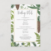 Carte D'accompagnement Rustic Winter Nature & Pine Frame Détails du Maria (Devant)