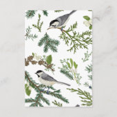 Carte D'accompagnement Rustic Winter Nature & Pine Frame Détails du Maria (Dos)