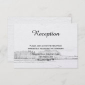 Carte D'accompagnement Rustic Winter Wonderland Mariage Réception (Devant / Derrière)