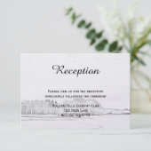 Carte D'accompagnement Rustic Winter Wonderland Mariage Réception (Debout devant)