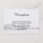 Carte D'accompagnement Rustic Winter Wonderland Mariage Réception (Devant)