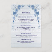 Carte D'accompagnement Rustic Wood Blue Floral Elegant Wedding (Devant)