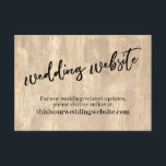 Carte D'accompagnement Rustic Wood & Décontracté Handwriting Site Mariage<br><div class="desc">La distinction de cette suite est due à la police de script manuscrite moderne utilisée pour les phrases d'accent et une image murale en bois clair de grange sur l'arrière - plan. Dans cet article, la police de caractères manuscrite a été utilisée pour créer un graphique représentant les mots "site...</div>