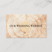 Carte D'accompagnement Rustic Wood Grain QR code site du mariage (Devant)