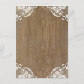 Carte D'accompagnement Rustic Wood Grange Chaîne Lumières Mariage (Dos)