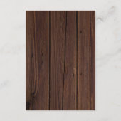 Carte D'accompagnement Rustic Wood String Lights Lace Détails du Mariage (Dos)