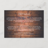 Carte D'accompagnement Rustic Wood String Lights Mariage détails (Devant)