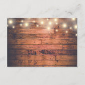 Carte D'accompagnement Rustic Wood String Lights Mariage détails (Dos)