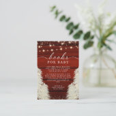 Carte D'accompagnement Rustic Wood String Lights Tree Books Pour Bébé (Debout devant)