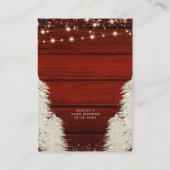 Carte D'accompagnement Rustic Wood String Lights Tree Books Pour Bébé (Dos)