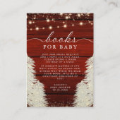 Carte D'accompagnement Rustic Wood String Lights Tree Books Pour Bébé (Devant)