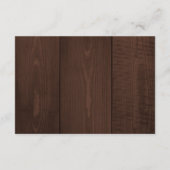 Carte D'accompagnement Rustic wood string lights wedding guest details (Dos)