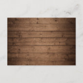 Carte D'accompagnement Rustic Wood Twinkle Lights Lace Détails du Mariage (Dos)