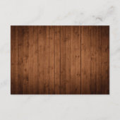 Carte D'accompagnement Rustic Wood & White Lace Détails du Mariage (Dos)