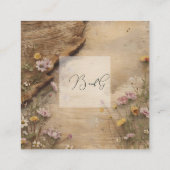 Carte D'accompagnement Rustic Wooden Bohemian Floral Wedding  (Dos)