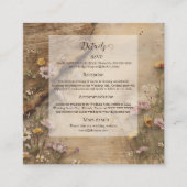 Carte D'accompagnement Rustic Wooden Bohemian Floral Wedding  (Devant)