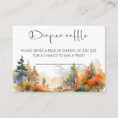 Carte D'accompagnement Rustic Woodland Autumn Forest billet de tombola de (Devant)